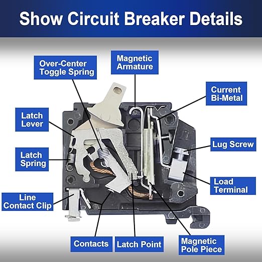 100 Amp 2-Pole Circuit Breaker, Type 3/4-Inch Plug-On Molded Case Circuit Breaker, 120/240V, Thermal Magnetic, 10-Yr Warranty