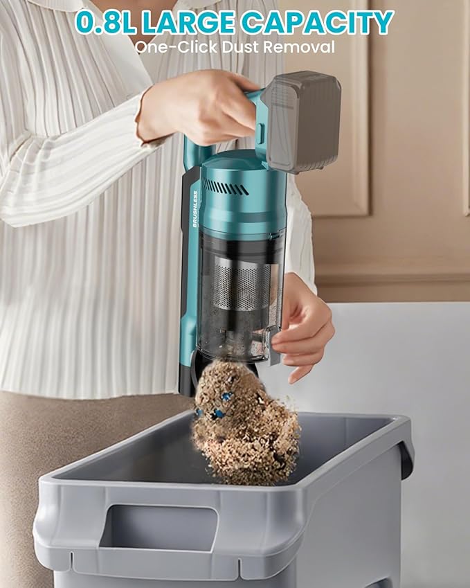 Cordless Vacuum Cleaner for Makita 18V Battery, 7-in-1 Lightweight Stick Vacuum with HEPA Filter, 35KPA Suction, 350W Brushless Motor, 3 Modes for Floor, Carpet, Car(Battery Not Included)