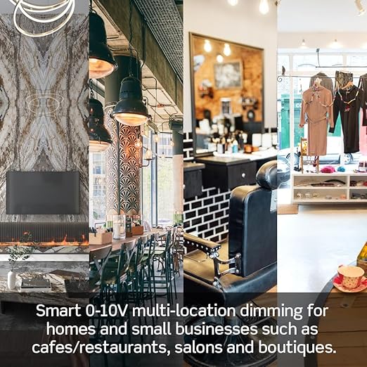 Leviton Decora Smart Dimmer Switch, 0-10V, Wi-Fi, Neutral Wire Required, Works with Matter, My Leviton, Alexa, Google Assistant, Apple Home/Siri & Wired or Wire-Free 3-Way, D2710-1BW, White