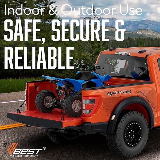 Bungee Cords with Hooks 48 Inch - 6 Piece Heavy Duty Black Bungie Cords for Outdoor Use, UV & Weather Resistant