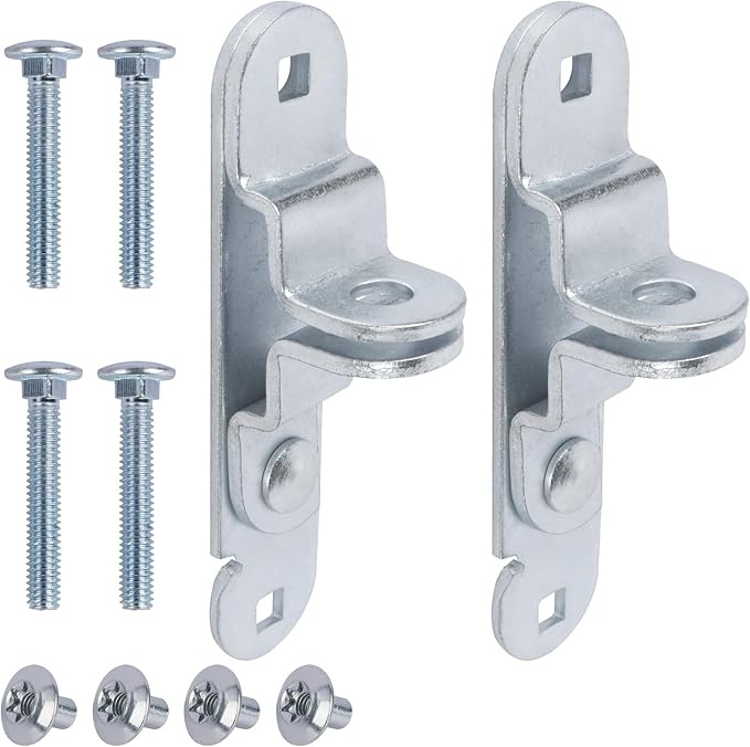 GDW Cargo Trailer Door Latch Hasp Keeper for Ramp Padlock Race Bar Lock Handle Enclosed Car Hauler (Trailer Door Hasp 2pack +Screws 4+Nuts 4)