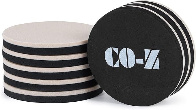 CO-Z 8pcs Felt Furniture Sliders for Hardwood Floors, 3 1/2 in Reusable Furniture Pads, Heavy Furniture Movers Sliders for Hard Surfaces, Thick Moving Pads Floor Protectors for Vinyl Tile Floors