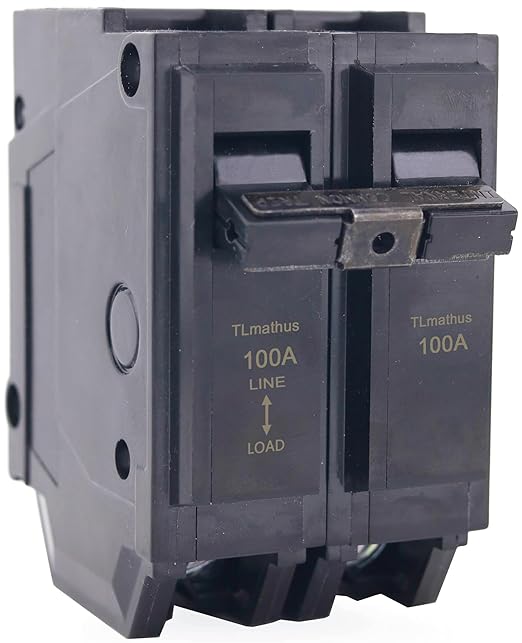 100 amp Breaker 2 Pole Plug-in Mount Type THQL Feeder Molded Case Circuit Breaker 120/240V AC, Compatible with GE Thick Series and Q-Line Series Load Centers
