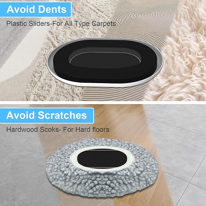 Furniture Sliders for Hardwood Floors: Multi-Surface 3-in-1 Furniture Movers Sliders - Moving Pads with 8PCS Carpet Sliders+4PCS Hard Floor Socks+1 Lifter - Protect Floor and Easily Move Furniture