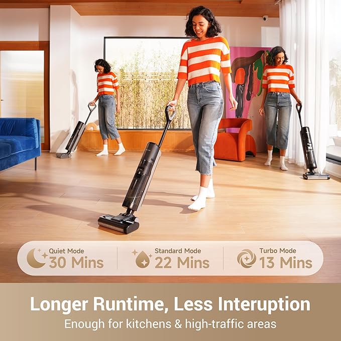 DREAME G10 Wet Dry Vacuum Cleaner, Cordless Vacuum Mop All in One with Auto Self-Cleaning, Up to 30 Mins Runtime, Cordless Floor Cleaner Machine for Hard Floors, Edge Cleaning Wet Dry Vacuum