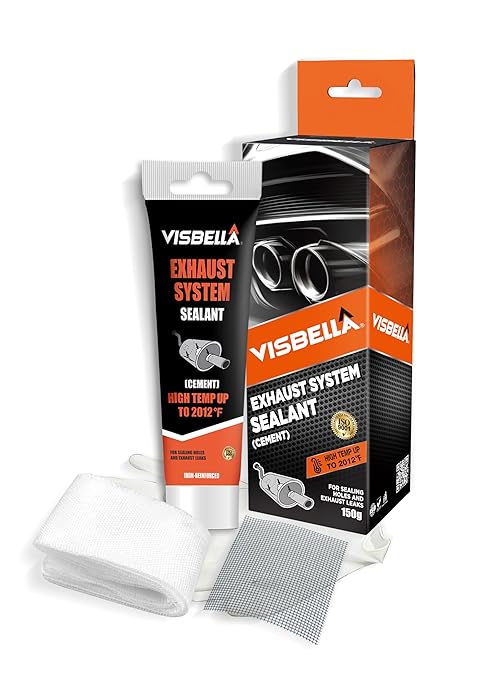 Auto Vehicle Exhaust System Sealant, Non-Slumping Professional Repair Crack Adhesive Super Glue Sealer for Car Mufflers, Tailpipes, Catalytic Converters (Box, Gram, 150)