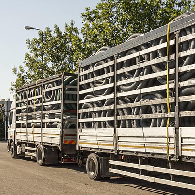 Ratchet Tie Down Strap - 4 Pack 2" x 27' Heavy Duty Ratchet Straps with Aluminum Handle, Cargo Straps for Moving Appliances, Lawn Equipment, Motorcycle in a Truck Yellow