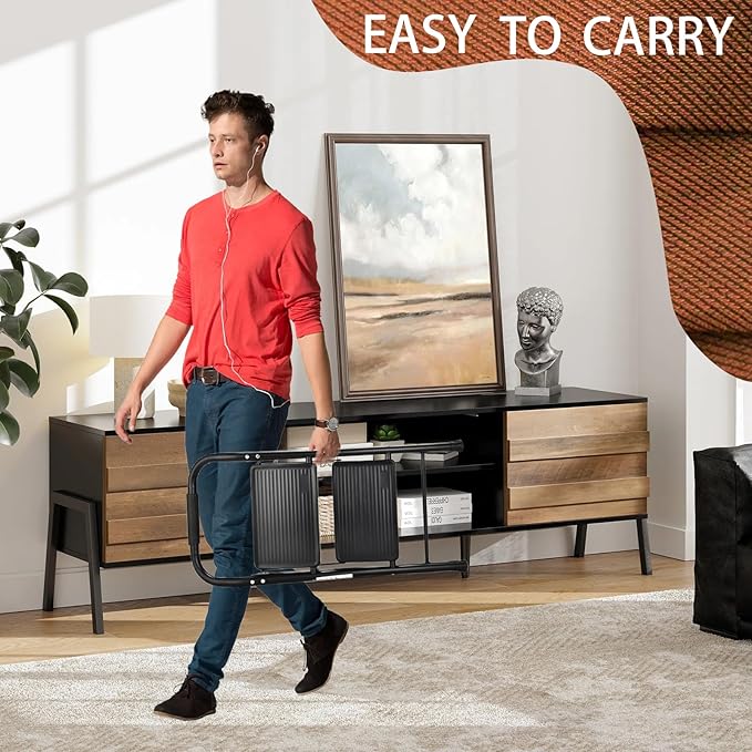 Step Stool for Adults,2 Step Ladder Folding 330lbs Anti Slip Step Stool,Foldable Ergonomic 2 Steel Stool with Wide Pedal for Home, Kitchen, Office (Black)