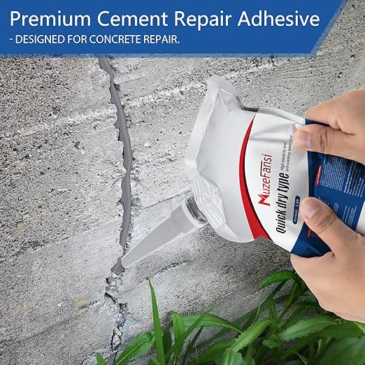 Concrete Crack Sealant, Premium Concrete Crack Filler, Weather-Resistant Caulking Glue,Quick-Drying & Waterproof Repair Adhesive for Slabs, Driveways, Sidewalks (2-Pack)