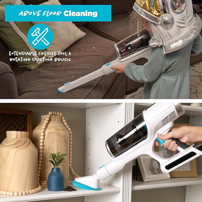 Simplicity Vacuums S67 Pet Bundle, Cordless Stick Vacuum Cleaner and Motorized Pets Upholstery Tool, Tackle Dog Hair and More on Hard Floor, Rugs, Couch, and Stairs, 3 Speed Power, Light Weight Vacuum