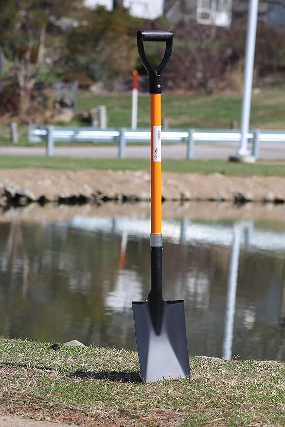 Ashman Spade Shovel (6 Pack) – 41 Inches Long D Handle Grip – The Single Shovel Weighs 2.2 Pounds and has a Durable Handle – Premium Quality Multipurpose Orange Spade Shovel with Strong Build.