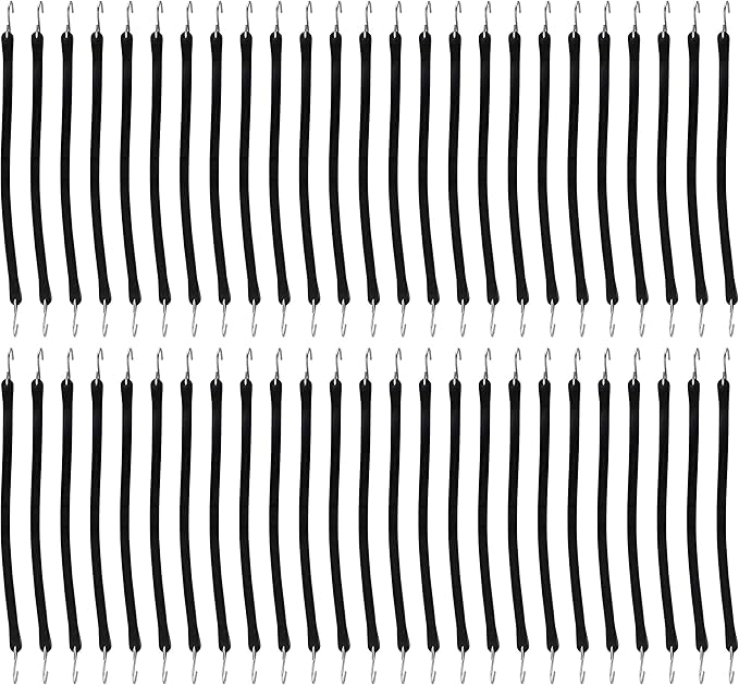 Miloo Rubber Bungee Cords with Hooks – Heavy-Duty EPDM Tarp Straps – 21-Inch, Pack of 50 – Made in USA