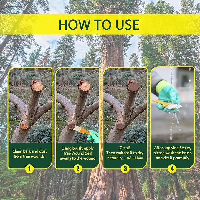 Tree Wound Sealer-500g Tree Wound Dressing for Damaged Trees Bark Repair Pruning Seal/Bonsai Cutting Paste Tree Trunk Paint Protection Grafting Wax for Effective Tree Wound Repair-Brown