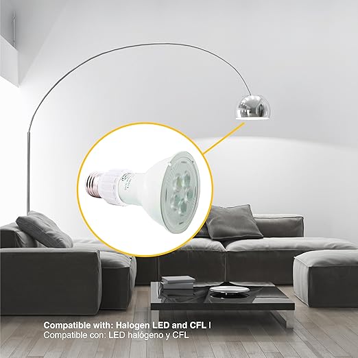 E26 to GU10 Adapter Edison Screw Socket to GU10 Bayonet Base Adapter, Ceramic Socket Converters for LED Bulb, LED Spot Light, 10W - 6 Pack