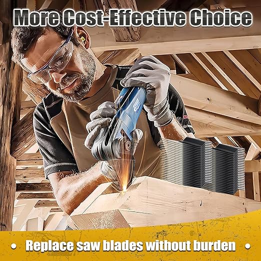 20PCS Oscillating Tool Blades, Professional Universal Titanium Oscillating Saw Blades Multitool Blades Kits for Wood Plastics Metal, Dewalt Ryobi Fein Milwaukee(1 titanium blade 19 wood blades)