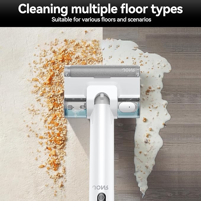 JONR S20 Pro FlexReach Wet Dry Vacuum Cleaner, 180° Lie-Flat Cordless Vacuum Mop All-in-One for Hard Floors, Floor Cleaner Machine with Self Propelled, 0.1Inch Edge Cleaning, One-Step Cleaning, White