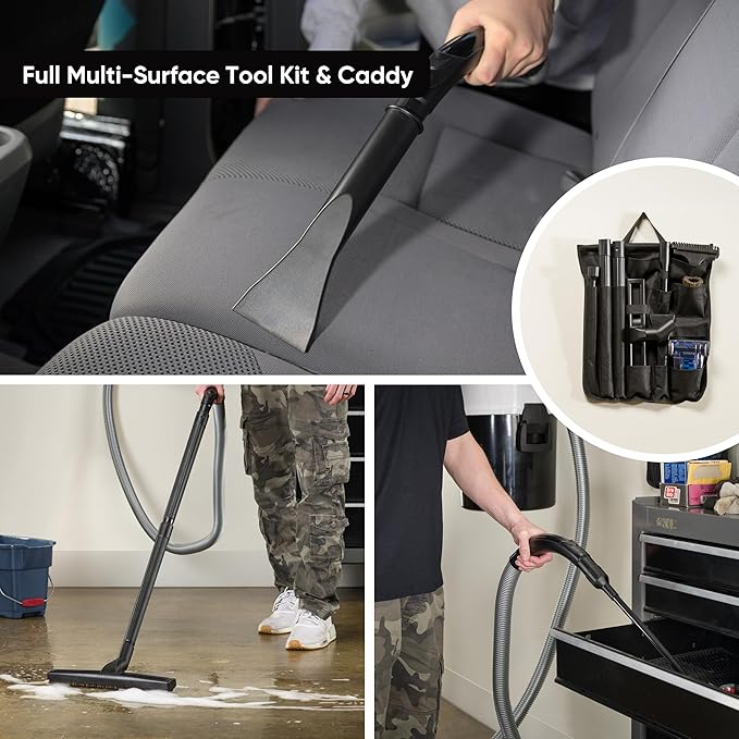 Prolux Professional Shop Blue Wall Mounted Garage Vac, Wet Dry Pick Up