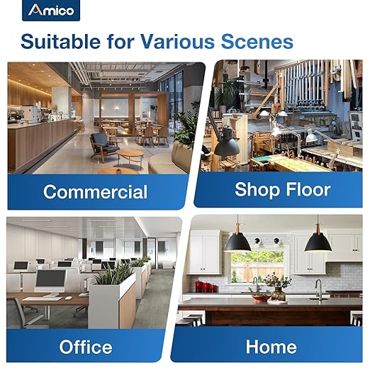 Amico 50 Pack Wall Outlet, 20 Amp Outlets, UL Listed, Tamper Resistant Standard Electrical Outlet, Decorator Receptacle with Wall Plate, Suitable for Home and Business, 125V/1875W, White