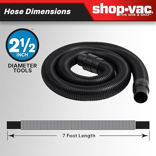 Shop-Vac 5801611 Wet Dry Vac with SVX2 Motor Technology, 16 Gallon, 2-1/2 Inch x 8 Foot Lock-On Hose, 150 CFM, (1-Pack) , Black