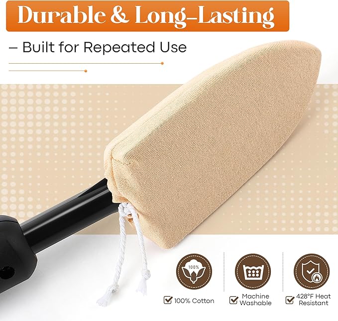 Dreyoo 4 Pack Cotton Sock for Sealing Iron, Cotton Socks for Edge Banding Iron, Heat Resistant, Secure Fit and More Protection