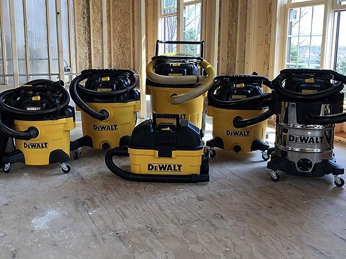 DEWALT DXV14P Shop Vacuum Wet/Dry 14 Gallon, 6 HP Wet/Dry Vac with 110 CFM Powerful Suction, Yellow