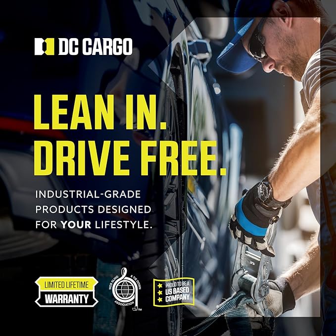 Pack of 50 Tarp Straps, 31" Long Natural Rubber Bungee Cord Tie-Downs Ideal for Securing Tarps, Canvases, Cargo in Cold Climates. Trailer Tie-Downs w/ Metal S-Hooks, by DC Cargo Mall.