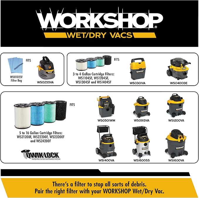 WORKSHOP Wet/Dry Vacs Shop Vacuum Accessories WS12532A Flexible Crevice Tool Attachment for Wet Dry Vacuum Cleaners, Fits Most 1-1/4-inch and 2-1/2-inch Extension Wands and Hoses