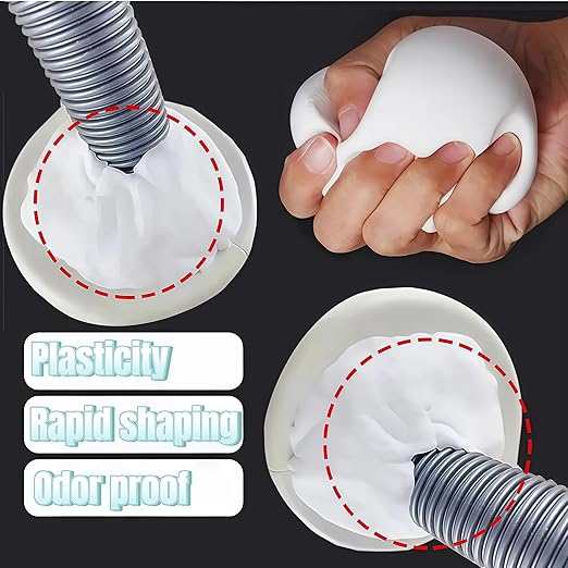 Plumbers Putty for Sink Drain, 2025 Upgrade Sealant Clay, Waterproof Wall Putty Hole Repair, Quick Putty for Wall Holes, Versatile Duct Seal Putty (12)