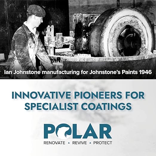 Polar Specialist Coatings Clear Leak Fix Paint - 35 oz - One Coat Waterproof Sealant with Reinforced Fibers, Instantly Seals Leaks & Cracks for Roofs, Drainpipes and Gutter Repairs for Exterior Use