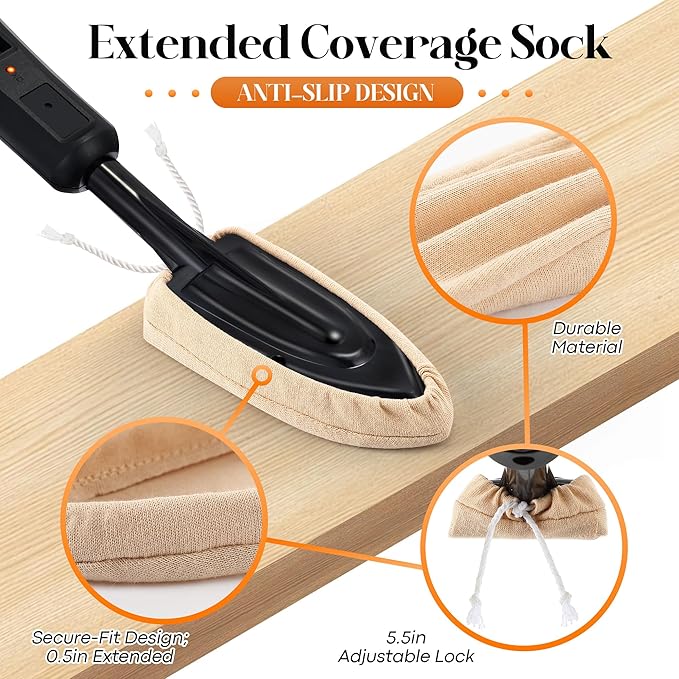 Dreyoo 4 Pack Cotton Sock for Sealing Iron, Cotton Socks for Edge Banding Iron, Heat Resistant, Secure Fit and More Protection