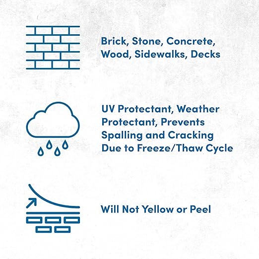 Rain Guard Water Sealers SP-1007 Salt Guard Ready to Use - Protects from Road Salt, Freeze Thaw, and Ice Damage - Covers up to 700 Sq. Ft., 5 Gal, Invisible Clear