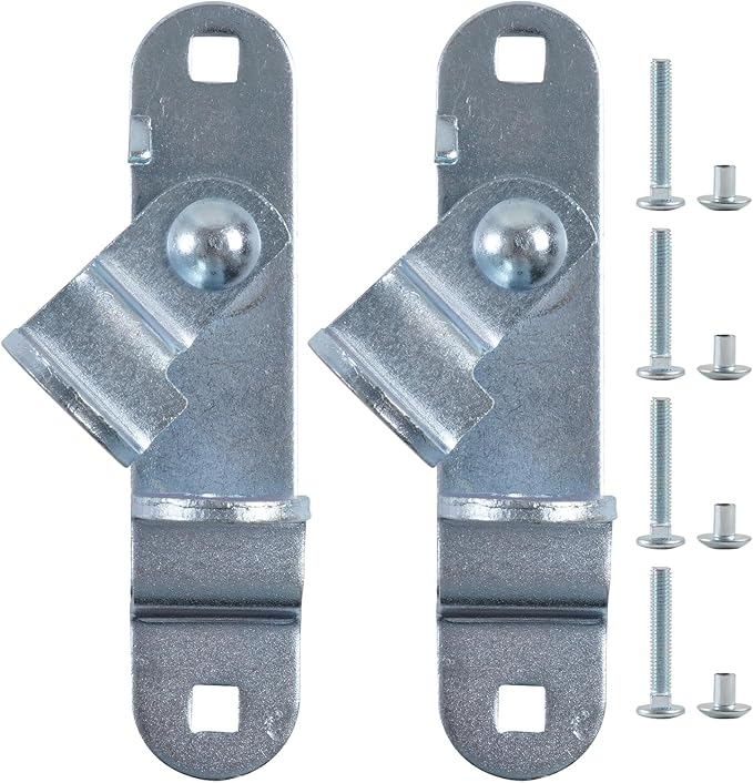 GDW Cargo Trailer Door Latch Hasp Keeper for Ramp Padlock Race Bar Lock Handle Enclosed Car Hauler (Trailer Door Hasp 2pack +Screws 4+Nuts 4)