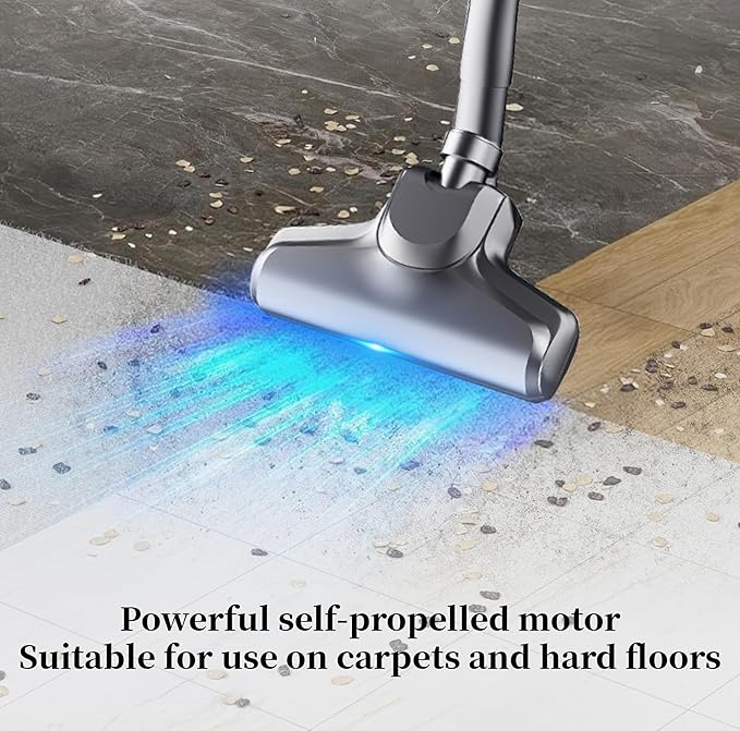 PATO Cordless Vacuum Cleaner,Stick Vac with LED Screen,4 in 1 Mattress Vacuum, 1500mah Battery, Strong Suction,Suitable for Bed, car, Sofa, Carpet, pet Hair,Hardwood Floor