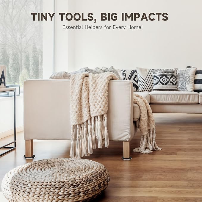 CO-Z 8pcs Felt Furniture Sliders for Hardwood Floors, 3 1/2 in Reusable Furniture Pads, Heavy Furniture Movers Sliders for Hard Surfaces, Thick Moving Pads Floor Protectors for Vinyl Tile Floors