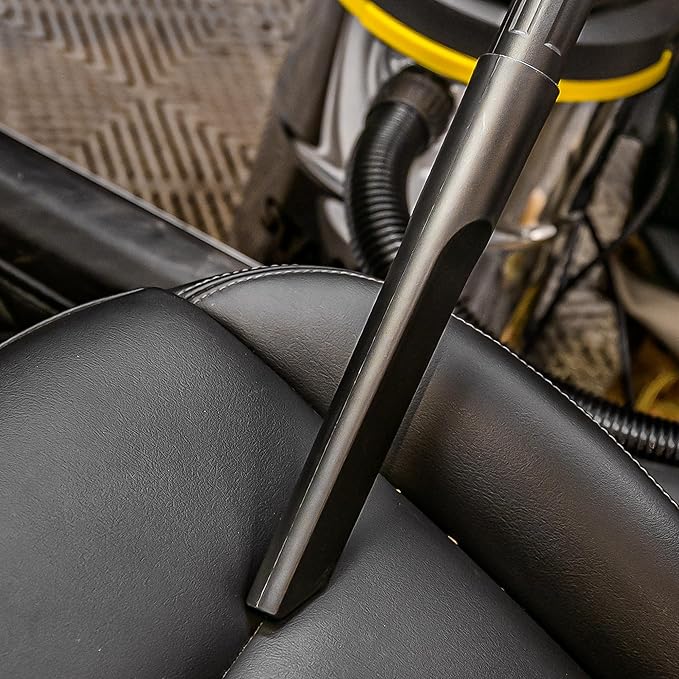 STANLEY Shop Vacuum Wet/Dry, 5 Gallon, 4 Horsepower, Stainless Steel Wet/Dry Vac Silver+Yellow+Black