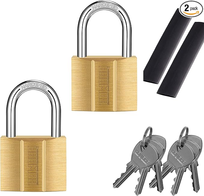 81/40-2P Brass Keyed Padlock (Keyed Alike, Waterproof, Solid Brass Lock) for Sheds, Storage Unit, School, Gym Locker, Fence, Toolbox, Hasp, Storage - 1-9/16 in. (40 mm) *2