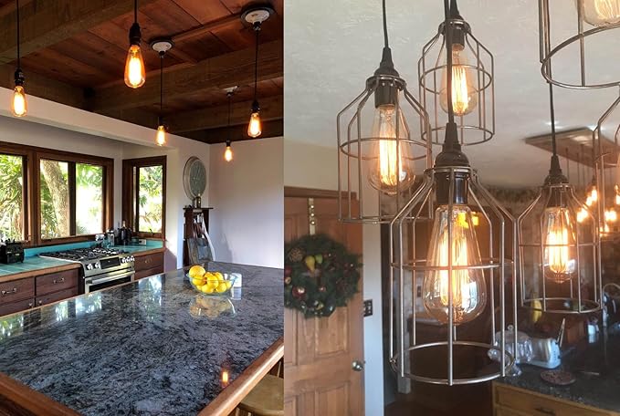 E26 E27 Light Socket,16-Pack Black Edison Retro Pendant lamp Holder, E26 E27 Plastic Standard Screw-in Socket Maximum Wattage 250W Heat Resistant Up to 200℃ Fire Resistant