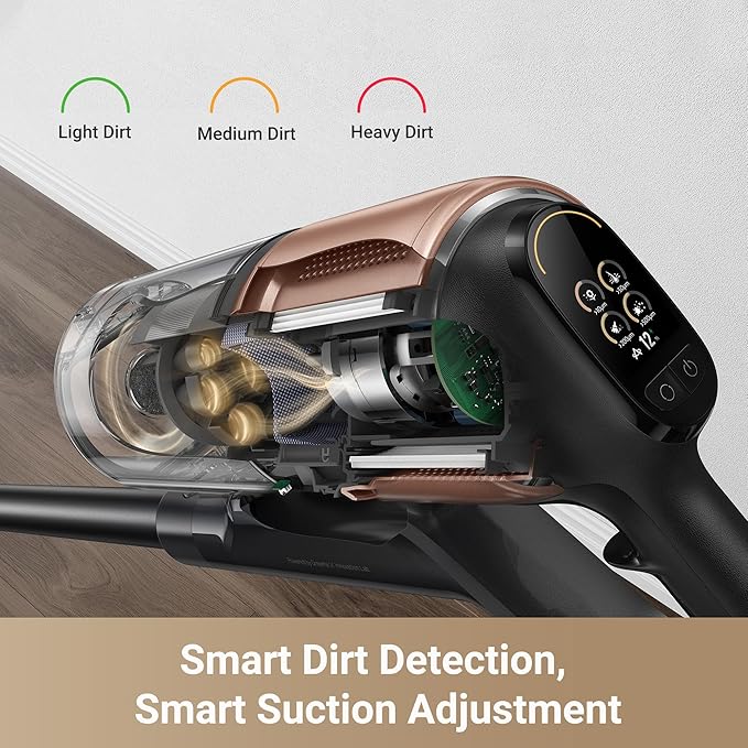 DREAME Z20 Cordless Vacuum Cleaner, Smart Vacuum Cleaner with 250AW Powerful Suction, Up to 90 Minutes Runtime, Versatile for All Surfaces, Handheld Feature for Hard Floors, Carpets & Sofas