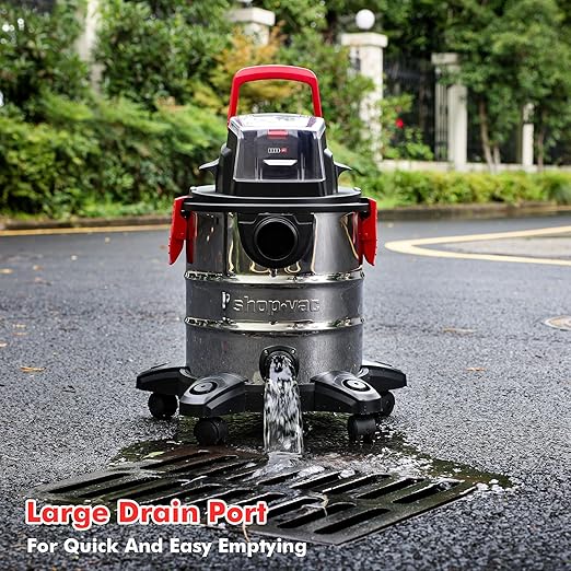 Shop-Vac 20V Wet/Dry Cordless Vacuum, 5 Gallon, 4.7 Peak HP, 10kPa Strong Suction & Blower, Portable Shop Vacuum, 4.0A Battery Powered Shop Vac for Car, Home and Garage