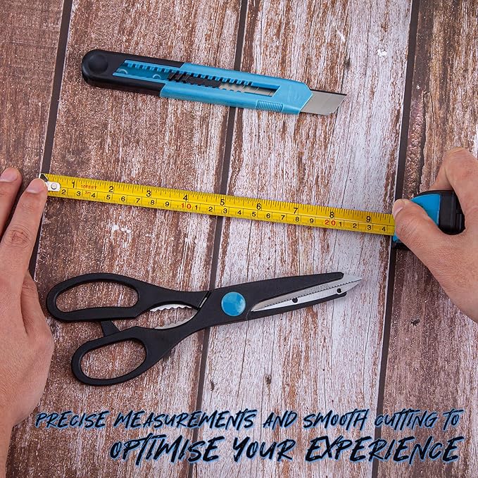 CARTMAN 39-Piece Home Tool Set Kit, Essential Household Hand Tools with Plastic Storage Case, Blue