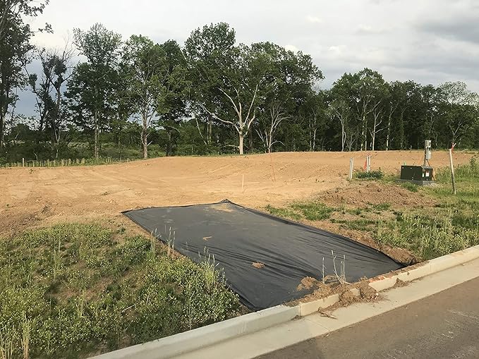 ArmorLay Commercial Grade Ground Stabilization Fabric, Underlayment (Black, 12.5' X 30')