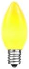 Novelty Lights 25 Pack C9 Ceramic Outdoor Christmas Replacement Bulbs, Yellow, E17/C9 Intermediate Base, 7 Watt