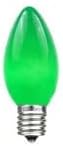 Novelty Lights 500 Case C9 Ceramic Outdoor Christmas Replacement Bulbs, Green, E17/C9 Intermediate Base, 7 Watt