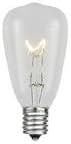 Novelty Lights Incandescent ST38 Edison Replacement Bulbs - Outdoor Individual Bulbs for Events, Holiday Parties, Patios, and More - E17/C9 Intermediate Base, 7 Watt Lights (Clear, 25 Pack)