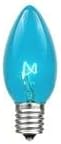 Novelty Lights Incandescent Christmas Replacement Bulbs - Indoor/Outdoor Individual Bulbs for Christmas Tree, Display, & More - C9/E17 Intermediate Base, 7 Watt Lights (Teal, 25 Pack)