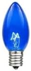 Novelty Lights Incandescent Christmas Replacement Bulbs - Indoor/Outdoor Individual Bulbs for Christmas Tree, Display, & More - C9/E17 Intermediate Base, 7 Watt Lights (Blue, 25 Pack)