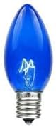 Novelty Lights 500 Case C7 Outdoor Christmas Replacement Bulbs, Blue, C7/E12 Candelabra Base, 5 Watt, 500 Bulbs
