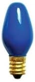Novelty Lights Ceramic Christmas Replacement Bulbs - Outdoor Individual Bulbs for Events, Holiday Parties, Patios, and More - C7/E12 Candelabra Base, 5 Watt Lights (Blue, 25 Pack)
