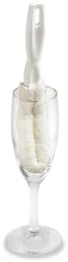 Flute and Stemware Wine Glass Cleaning Brush - Dishwasher Safe, Non-Scratch Flute Cleaner for Crystal Glasses, Champagne Glass, Goblet, Wine Decanter - for Bar & Restaurant by FryOilSaver - B61C