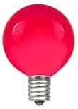 Novelty Lights 25 Pack G40 Pink Outdoor Globe Bulbs, Light Bulbs Glass Incandescent Bulbs with 3000 Hour Lifespan, Globe String Lights Replacement Bulbs